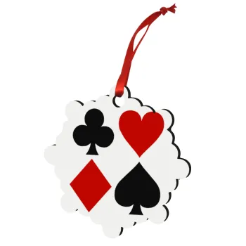 Τραπουλόχαρτα, Στολίδι Χριστουγεννιάτικο στολίδι snowflake ξύλινο 7.5cm