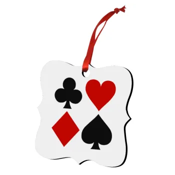 Τραπουλόχαρτα, Στολίδι Χριστουγεννιάτικο στολίδι polygon ξύλινο 7.5cm