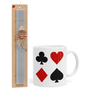 Τραπουλόχαρτα, Easter Set, Ceramic Cup (330ml) & Easter aromatic flat candle (30cm) (GRAY)