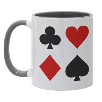 Τραπουλόχαρτα, Mug colored grey, ceramic, 330ml