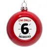 Red Christmas tree ornament bauble 8cm
