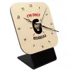 Quartz Table clock in natural wood (10cm)