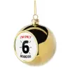 Golden Christmas tree ball ornament 8cm