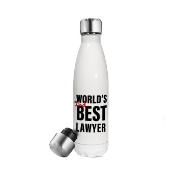 2nd, World Best Lawyer , Metal mug thermos White (Stainless steel), double wall, 500ml