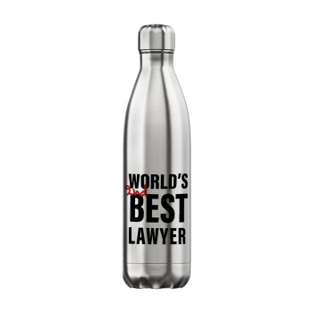 2nd, World Best Lawyer , Μεταλλικό παγούρι θερμός Inox (Stainless steel), διπλού τοιχώματος, 750ml