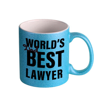 2nd, World Best Lawyer , Κούπα Σιέλ Glitter που γυαλίζει, κεραμική, 330ml