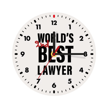 2nd, World Best Lawyer , Wooden wall clock (20cm)