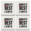 2nd, World Best Lawyer , ΣΕΤ 4 Σουβέρ ξύλινα τετράγωνα