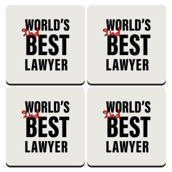 2nd, World Best Lawyer , ΣΕΤ 4 Σουβέρ ξύλινα τετράγωνα (9cm)