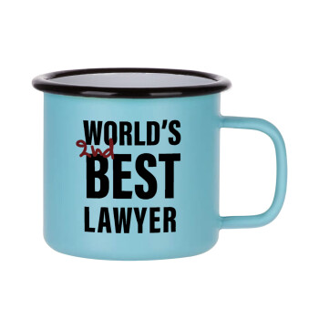 2nd, World Best Lawyer , Κούπα Μεταλλική εμαγιέ ΜΑΤ σιέλ 360ml