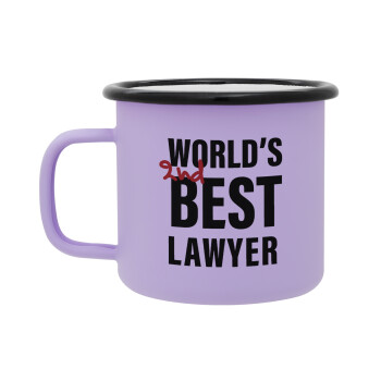 2nd, World Best Lawyer , Κούπα Μεταλλική εμαγιέ ΜΑΤ Light Pastel Purple 360ml