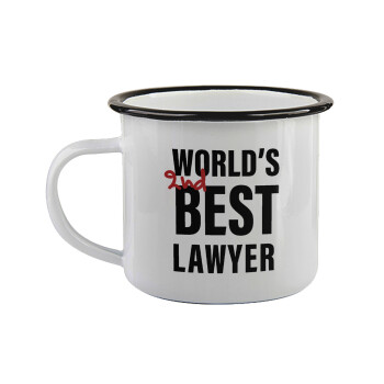 2nd, World Best Lawyer , Κούπα εμαγιέ με μαύρο χείλος 360ml