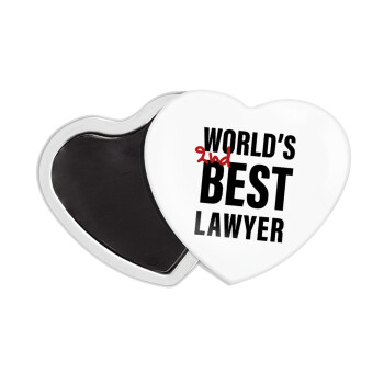 2nd, World Best Lawyer , Μαγνητάκι καρδιά (57x52mm)