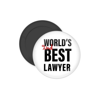 2nd, World Best Lawyer , Μαγνητάκι ψυγείου στρογγυλό διάστασης 5cm