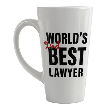 2nd, World Best Lawyer , Κούπα κωνική Latte Μεγάλη, κεραμική, 450ml