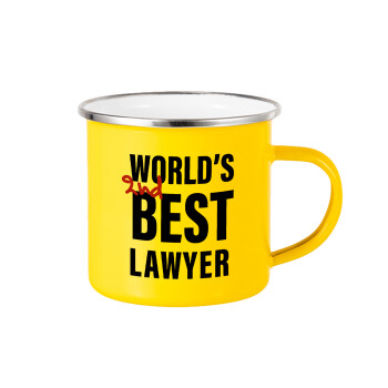 2nd, World Best Lawyer , Κούπα Μεταλλική εμαγιέ Κίτρινη 360ml