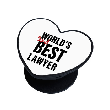 2nd, World Best Lawyer , Phone Holders Stand  καρδιά Μαύρο Βάση Στήριξης Κινητού στο Χέρι