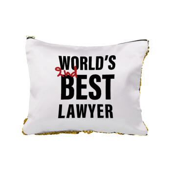 2nd, World Best Lawyer , Τσαντάκι νεσεσέρ με πούλιες (Sequin) Χρυσό