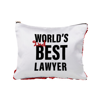 2nd, World Best Lawyer , Τσαντάκι νεσεσέρ με πούλιες (Sequin) Κόκκινο
