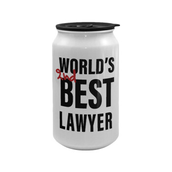 2nd, World Best Lawyer , Κούπα ταξιδιού μεταλλική με καπάκι (tin-can) 500ml