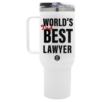 2nd, World Best Lawyer , Mega Tumbler με καπάκι, διπλού τοιχώματος (θερμό) 1,2L