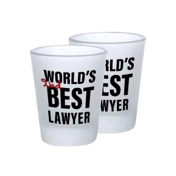 2nd, World Best Lawyer , Σφηνοπότηρα γυάλινα 45ml του πάγου (2 τεμάχια)