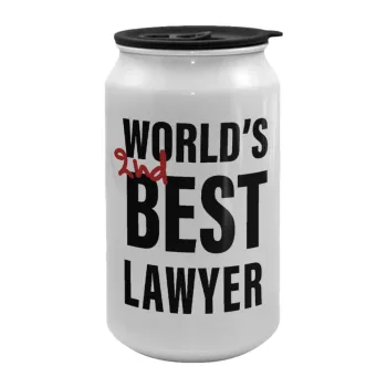 2nd, World Best Lawyer , Κούπα ταξιδιού μεταλλική με καπάκι (tin-can) 500ml