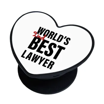 2nd, World Best Lawyer , Phone Holders Stand  καρδιά Μαύρο Βάση Στήριξης Κινητού στο Χέρι