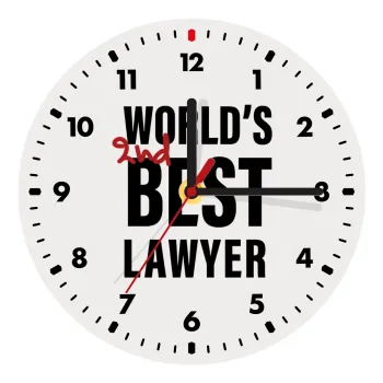2nd, World Best Lawyer , Ρολόι τοίχου ξύλινο (20cm)