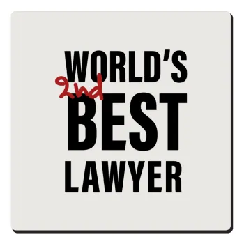 2nd, World Best Lawyer , Τετράγωνο μαγνητάκι ξύλινο 6x6cm