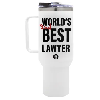 2nd, World Best Lawyer , Mega Tumbler με καπάκι, διπλού τοιχώματος (θερμό) 1,2L
