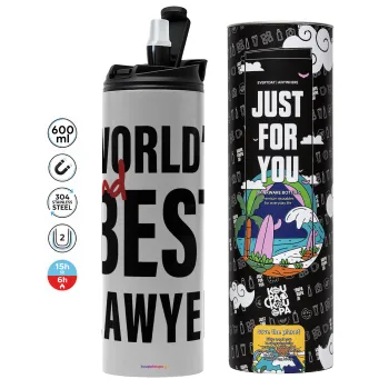 2nd, World Best Lawyer , Tumbler stainless steel GREY 600ml