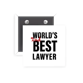 2nd, World Best Lawyer , Κονκάρδα παραμάνα τετράγωνη 5x5cm