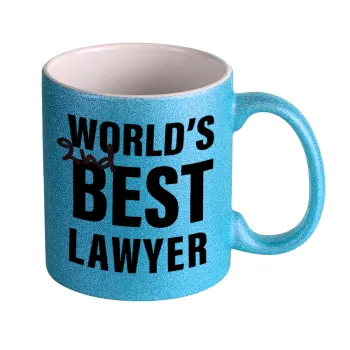 2nd, World Best Lawyer , Κούπα Σιέλ Glitter που γυαλίζει, κεραμική, 330ml