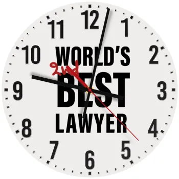 2nd, World Best Lawyer , Ρολόι τοίχου ξύλινο (30cm)