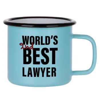 2nd, World Best Lawyer , Κούπα Μεταλλική εμαγιέ ΜΑΤ σιέλ 360ml