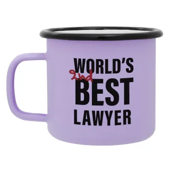2nd, World Best Lawyer , Κούπα Μεταλλική εμαγιέ ΜΑΤ Light Pastel Purple 360ml