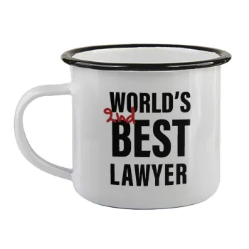 2nd, World Best Lawyer , Κούπα εμαγιέ με μαύρο χείλος 360ml