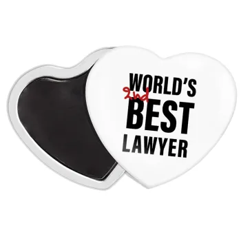 2nd, World Best Lawyer , Μαγνητάκι καρδιά (57x52mm)