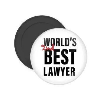 2nd, World Best Lawyer , Μαγνητάκι ψυγείου στρογγυλό διάστασης 5cm