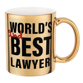 2nd, World Best Lawyer , Mug ceramic, gold mirror, 330ml