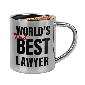 2nd, World Best Lawyer , Double-wall metal cup for espresso (220ml)