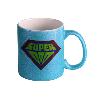 Super Dad 3D, Κούπα Σιέλ Glitter που γυαλίζει, κεραμική, 330ml