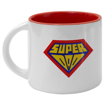 Super Dad 3D, Κούπα κεραμική 400ml Λευκή/Κόκκινη