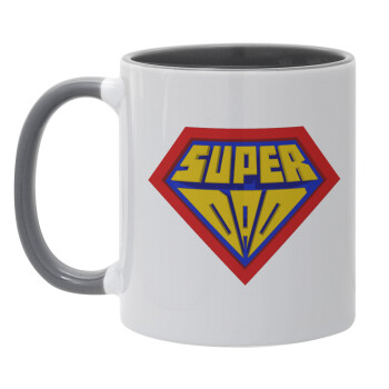 Super Dad 3D, Mug colored grey, ceramic, 330ml