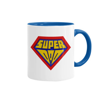 Super Dad 3D, Mug colored blue, ceramic, 330ml