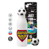 Soccer Metal mug thermos, double wall, 550ml