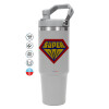 GREY color, 890ml (30oz) stainless Steel Tumbler with Handle
