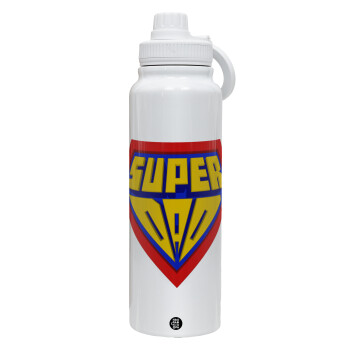 Super Dad 3D, Θερμός 1L Ανοξείδωτο με Βάση Κινητού & Διπλά Τοιχώματα