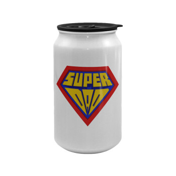 Super Dad 3D, Κούπα ταξιδιού μεταλλική με καπάκι (tin-can) 500ml